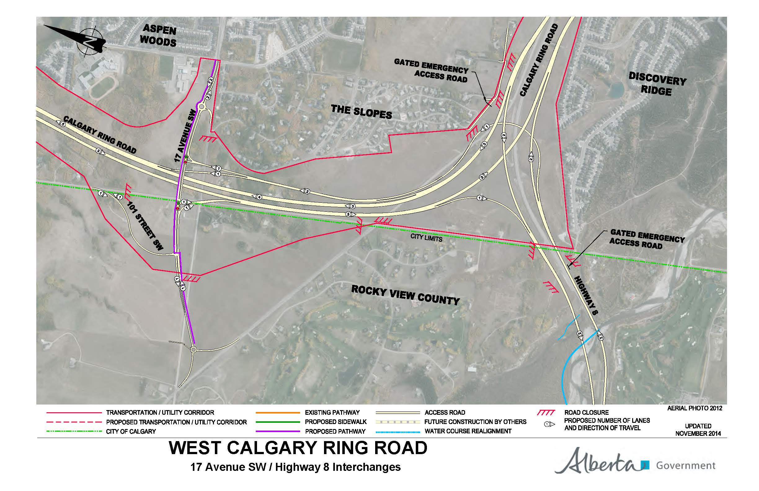 Sw Ring Road Map Government Of Alberta Ministry Of Transportation: West Calgary Ring Road